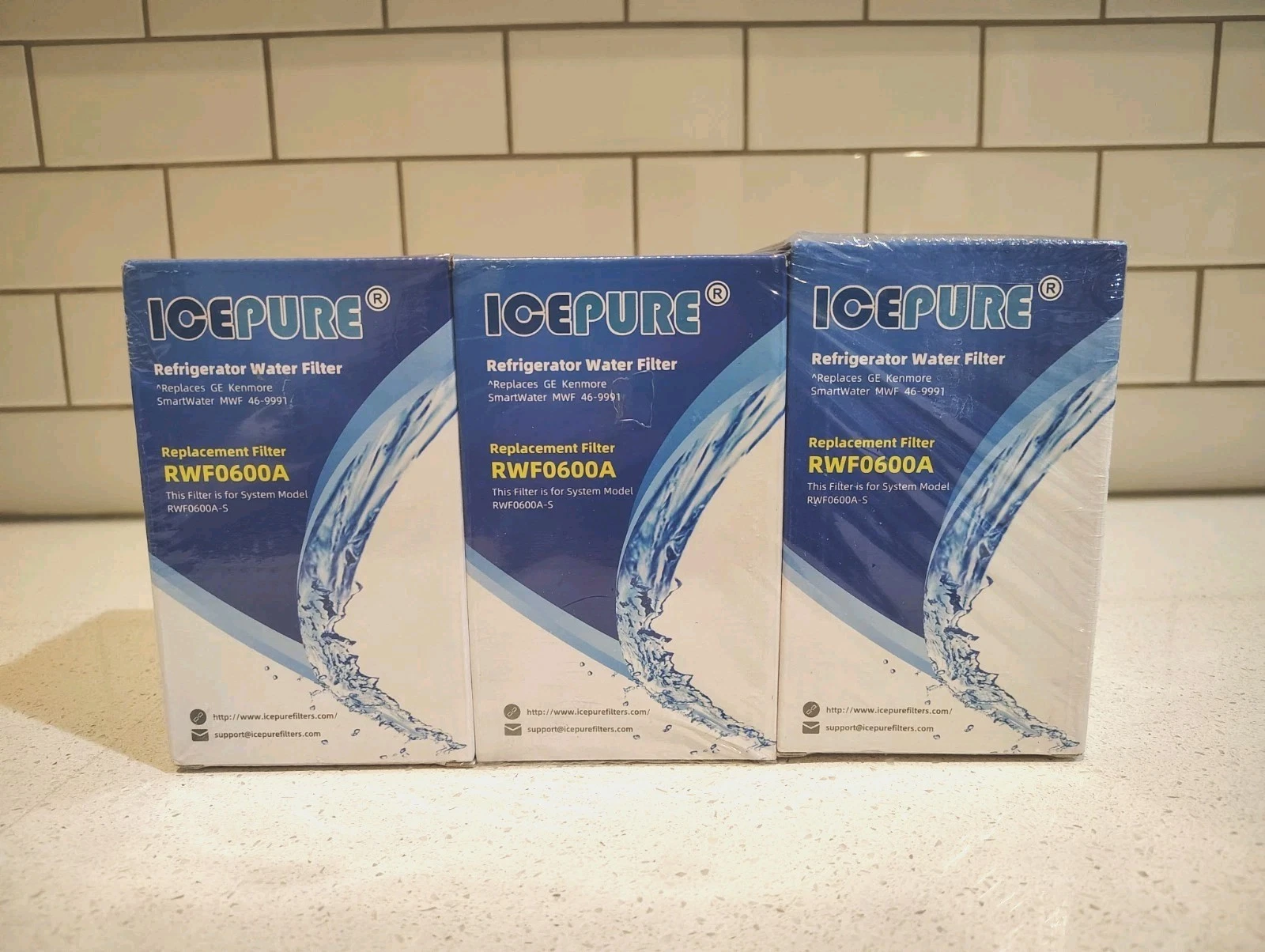 IcePure RWF0600A-S Replacement Refrigerator Water Filter 3 Pk GE Kenmore 46-9991
Opens in a new wind