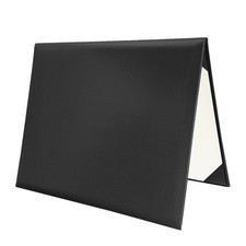 Diploma Graduation Certificate Holders Smooth Leather Cover 8.5''x 11'' Black