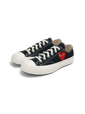 Comme Des Garcons Converse Chuck Taylor Small Red Heart Low Top Black 142602324