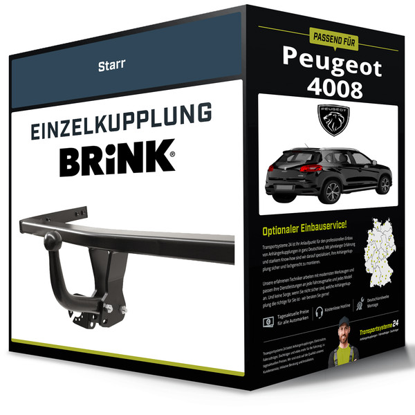 Starre AnhäNgerkupplung FüR Peugeot 4008 05.2012-Jetzt Brink NEU-image