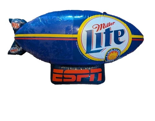Vintage Miller Lite MGD Beer Super Bowl 34 Inflatable Blimp ESPN ~22x41~
