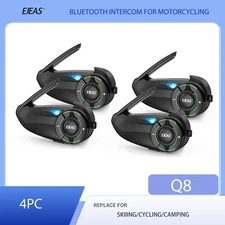 EJEAS Q8 Mesh Intercom Motorcycle Helmet CVC Noise Cancelling Bluetooth Heads...