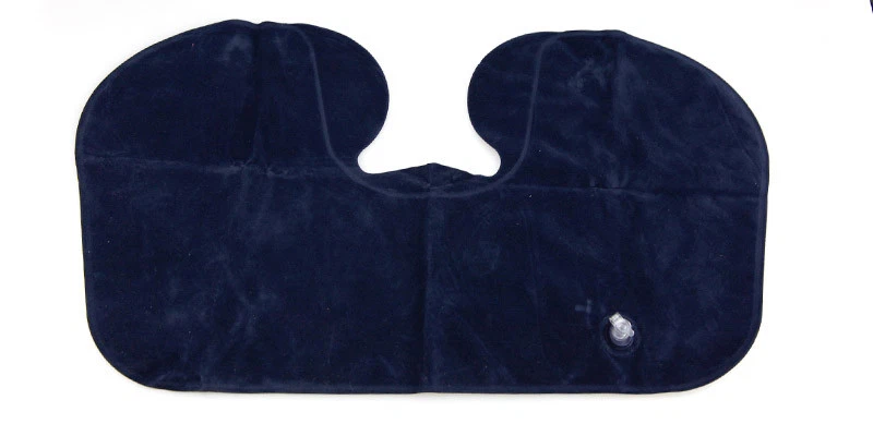 2x Portable Inflatable U Shaped Travel Neck Pillow Car Flight Head Rest Cushion - image 3 of 4