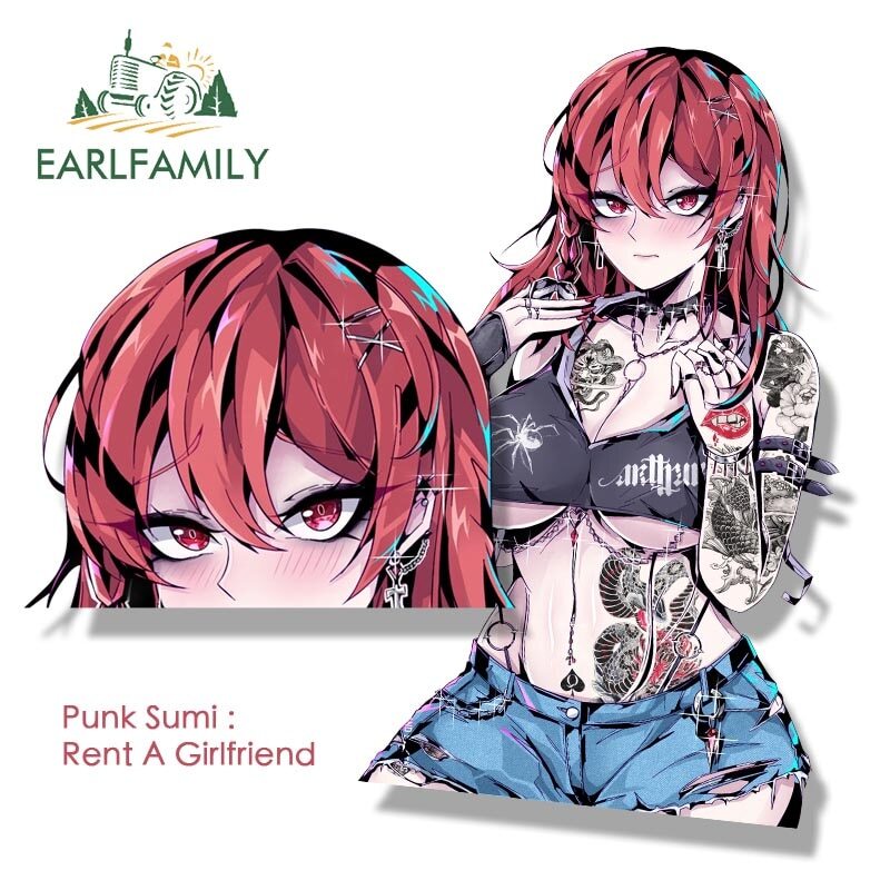 EARLFAMILY 5.1” Sakurasawa Sumi Fanart Car Sticker Anime
