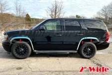 for:2007-2014 Chevy Tahoe/GMC Yukon/Escalade Fender Trim Stainless 6Pc 2" Wide