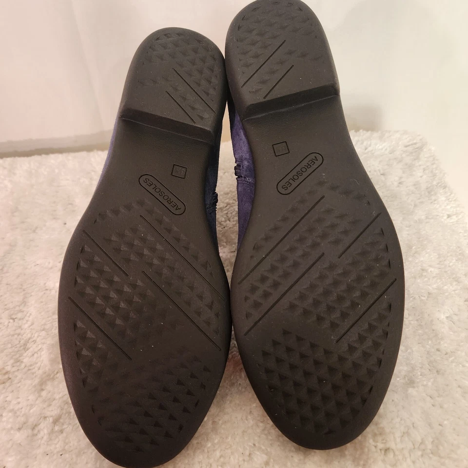 Botines Aerosoles Spencer Talla 8.5 M Azul Gamuza Nuevos sin Etiquetas Foto 3 de 4