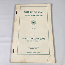 1965 U S Coast Guard Rules Of The Road International-Inland Treasury Dept CG-169