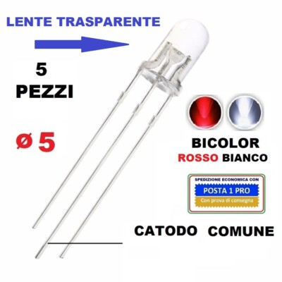 Set 50 LED Rossi Diffusi 1,8 Mm: Micro LED Per Modellismo E Cruscotti, Lente Bianca - 2