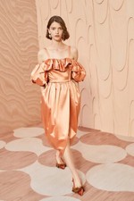 Ulla Johnson Lelita Copper Gold Puff Sleeve Dress Size 0