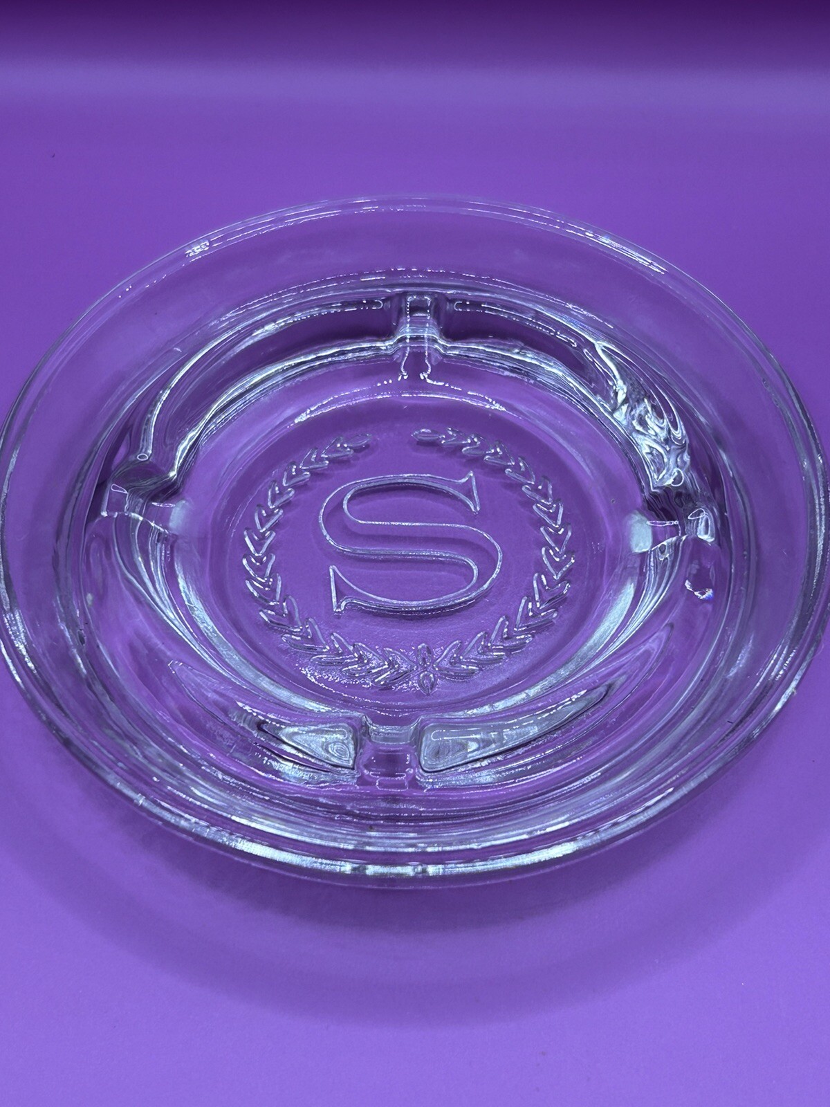 Mid Century Modern All Clear Sheraton Logo Ashtray Advertising “S” In The Base