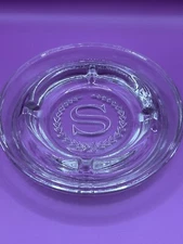 Mid Century Modern All Clear Sheraton Logo Ashtray Advertising “S” In The Base