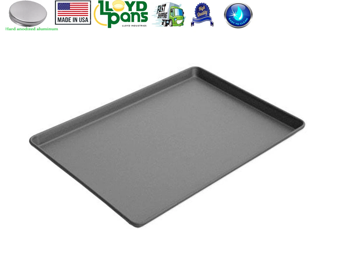 Half Sheet Pan 18x13 Inch Size Hard Anodized Aluminum Made In USA High Quality
