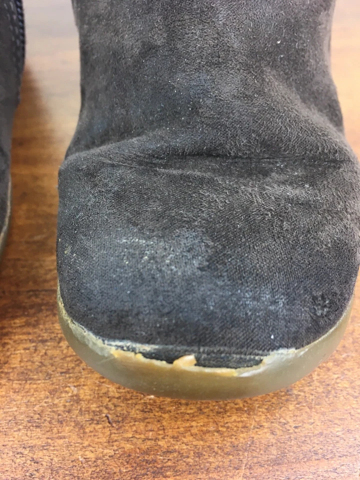 Botas Stride Rite Bianca Marrón Imitación Gamuza Bordadas Niña Pequeña Talla 7.5M Foto 4 de 4