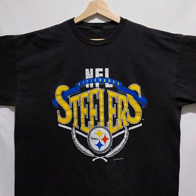 90sUSA製NFL PittsburghSteelersロングスリーブTシャツ Pittsburgh Steelers Men's PIT Skyline Long Sleeve T-Shirt