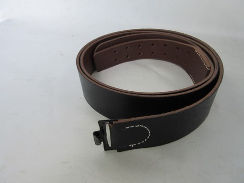 WH Koppel Lederkoppel Koppelriemen Leder Br/SW Belt -130cm Wehrmacht WK2 WWII - 第 1/4 張圖片