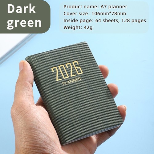 Pocket 2026 Agenda Book with Calendar Diary Weekly Planner Notebooks Students - Picture 17 of 25