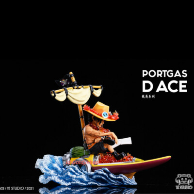 YZ Studios One Piece Portgas D. Ace Resin Model Striker Statue In