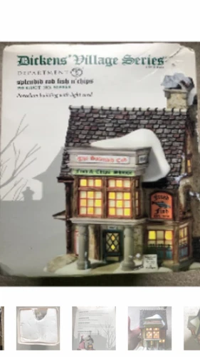 Dept 56 “Splendid Cod Fish and Chips” #808868 Dickens Village Series.