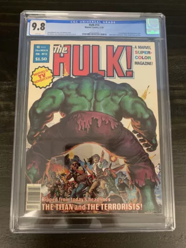 Hulk Magazine #13 CGC 9.8 1st Published Art of Bill Sienkiewicz Moon Knight