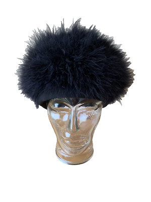 Mütze vom Atelier Zingler,Handgefertigt, Schwarz, 59 cm