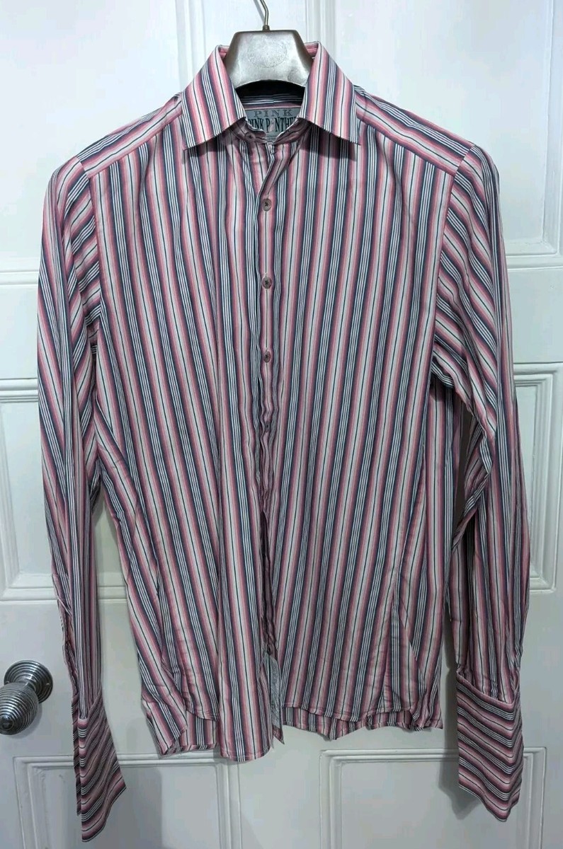 Thomas Pink Pink Panther Exclusive Double Cuff Mens Evening Shirt  (15½