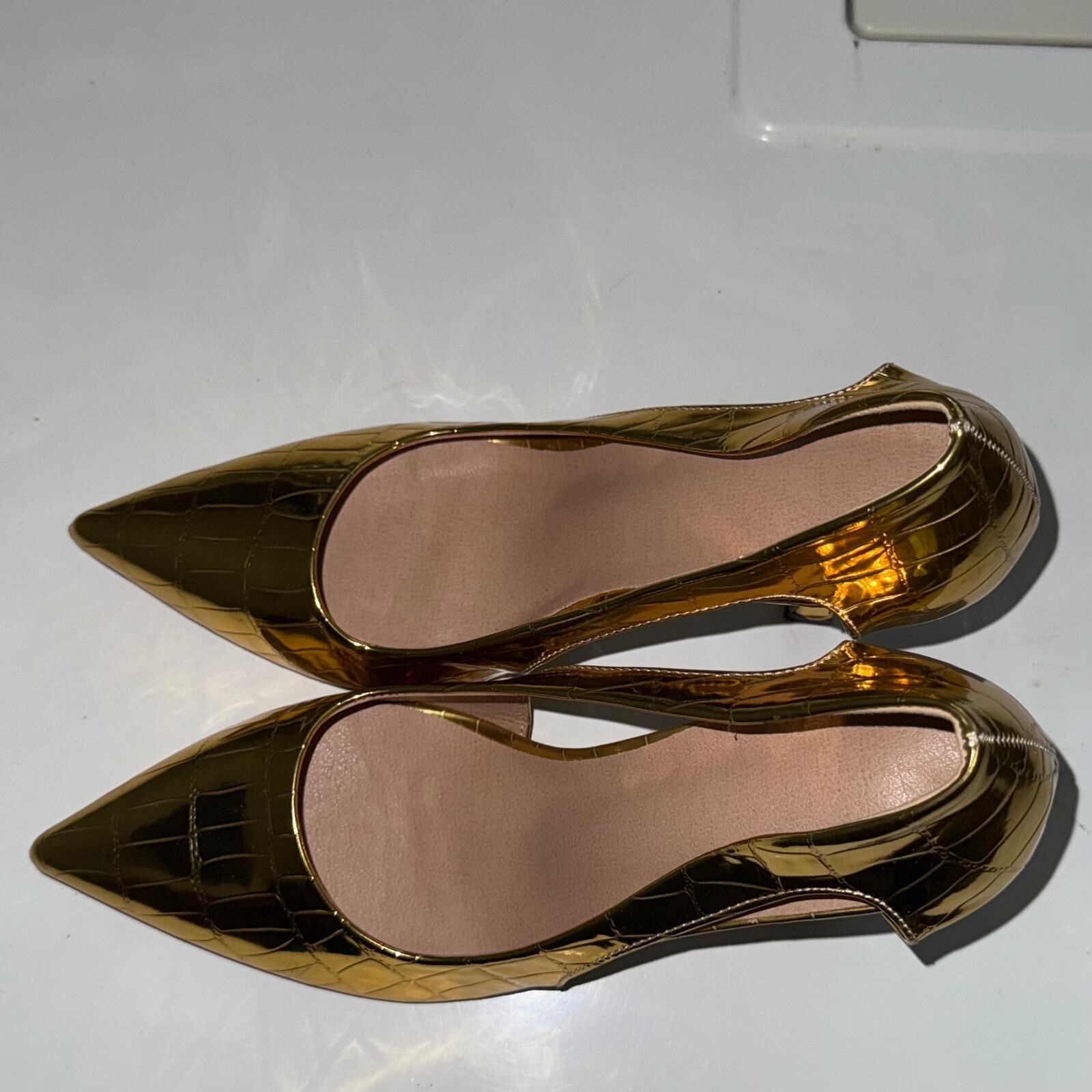 Gold High Heels