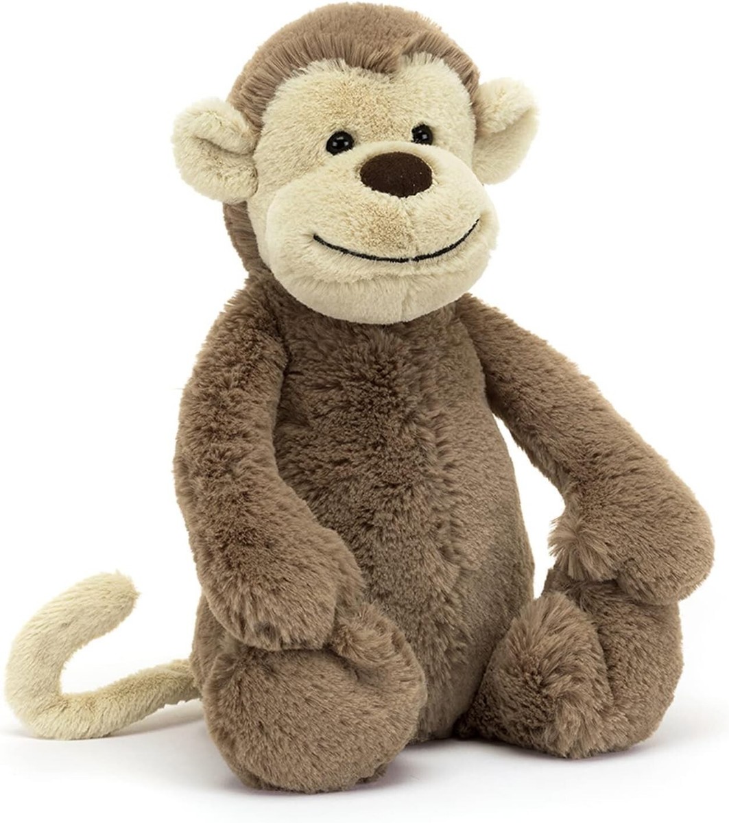 Jellycat Medium Bashful Monkey 12 Inch Plush Stuffed Animal Japan