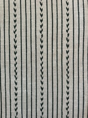 Clay McLaurin Yucatán Stripe Linen Print Fabric- Jade  5.5 yds