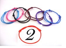 2 Cord STRING KABBALAH LUCKY Adjustable BRACELETS Against Evil Eye for Success