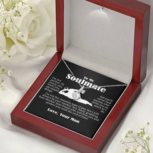 To My Soulmate Necklace, Funny Christmas Gift For Girlfriend|Wife|Soulmate, - Picture 20 of 23
