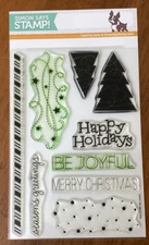 Simon Says Stamp Be Joyful Christmas tree candy cane border snowflakes stamp set