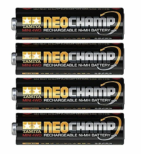 Tamiya 55116 Mini 4WD Neo Champ Ni-MH Battery (4 pcs.) & AC Quick