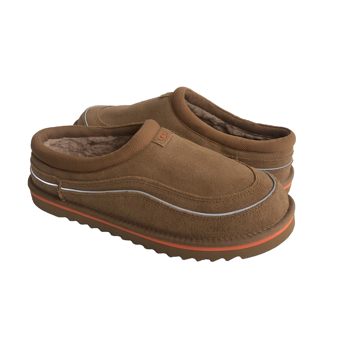 UGG MEN TASMAN CALI WAVE CHESTNUT /ORANGE SODA MOCCASIN SHOE  display picture 1