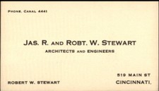 Cincinnati Postcard Jas. R. And Robt. W. Stewart Robert W. Stewart