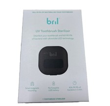 Bril UV-C Toothbrush Cleaner Portable Brush Cover For Any Toothbrush BLACK 