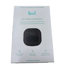 Bril UV-C Toothbrush Cleaner Portable Brush Cover For Any Toothbrush (BLACK)