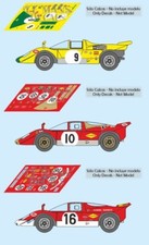 Decals Ferrari 512S Le Mans 1970 1:32 1:43 1:24 1:18 512 S slot decals