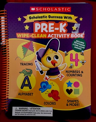 Pre-k Trace & Write Wipe-clean Activity Book, Paperback Scholastic Books New