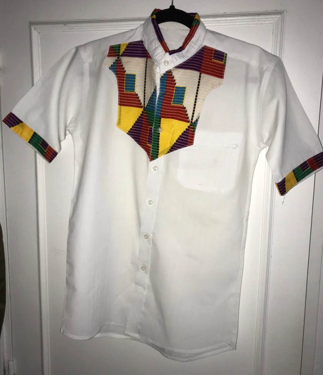 Chemise Pour Homme Style Africain - Coton Couleur Noir et Beige Taille XL MKS00133 - SodiShop Guinée