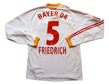 Adidas Manuel Friedrich MATCHWORN Bayer Leverkusen Trikot LS SIGNIERT weiß  XL