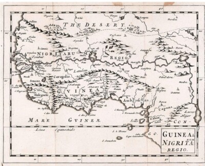 1681 Negroland Map The Slave Trading Coast Regions of West Africa - Map Poster 