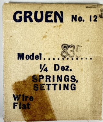 GRUEN FACTORY EB440 CAL835  1/4 DOZEN SPRING SETTING NOS WATCH REPAIR PART  WP2