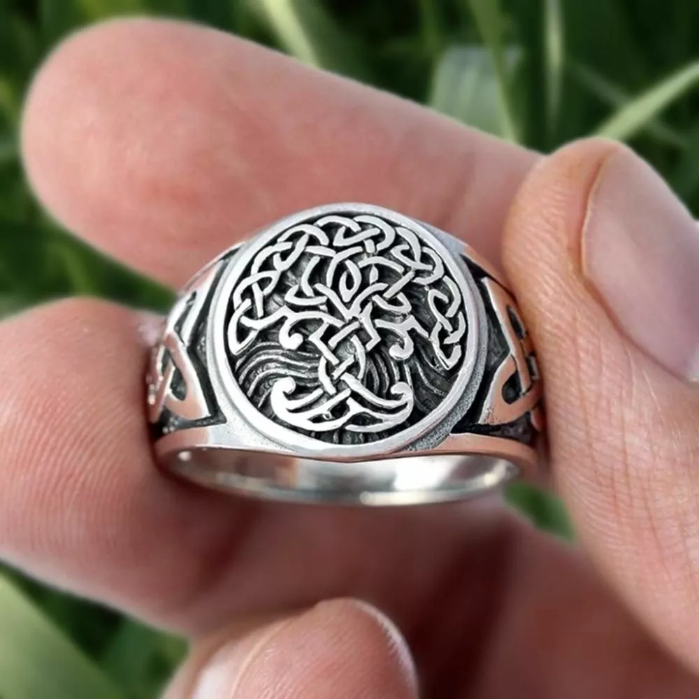 Stainless steel clearance celtic ring