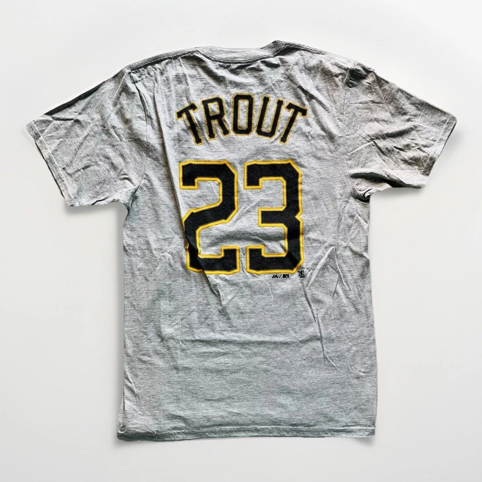 Majestuosa Camisa de Béisbol de Ligas Menores Salt Lake City Bees Mike Trout #23 - Pequeña Foto 4 de 4