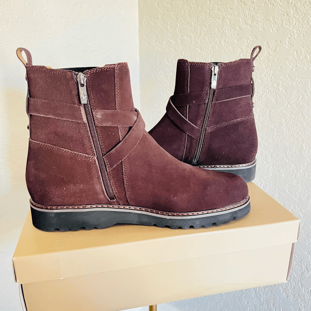 SAOLA Stivaletto DONALD PLINER CAPTAIN suola con fibbia camoscio marrone scuro taglia 12 nuovo con etichette