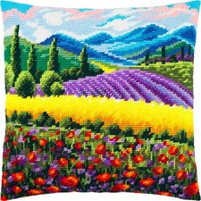 Provence. Cross Stitch Cushion Kit Throw Pillow Case 16 16 Inches Home Decor DIY