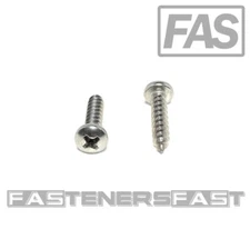(100) #8 x 3/4 Stainless Steel Phillips Pan Head Sheet Metal Screws Type A