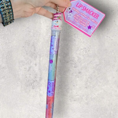 Lip Smackers Y2K Sparkle Lip Gloss 2PK & Keychain Sugar Plum Berries Rare New