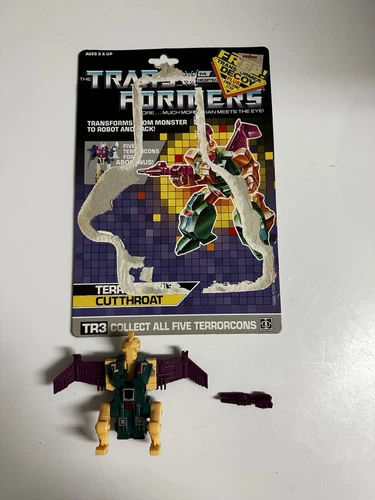 Transformers Cutthroat 100% Complete 1987 G1 Vintage Hasbro with card back