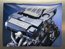Original BMW 4-cylinder engine Large Format Press Photo 2001